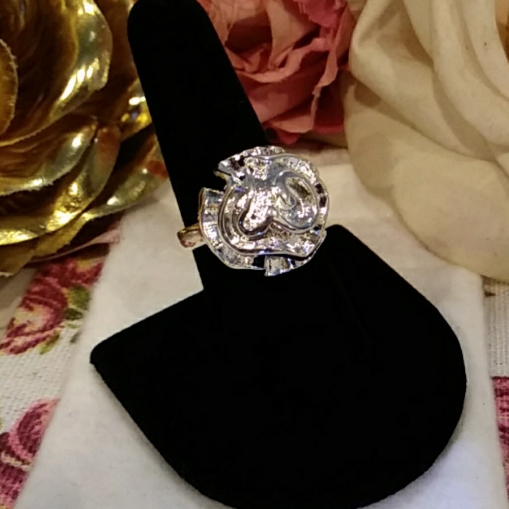 Sterling Silver Rose Ring
